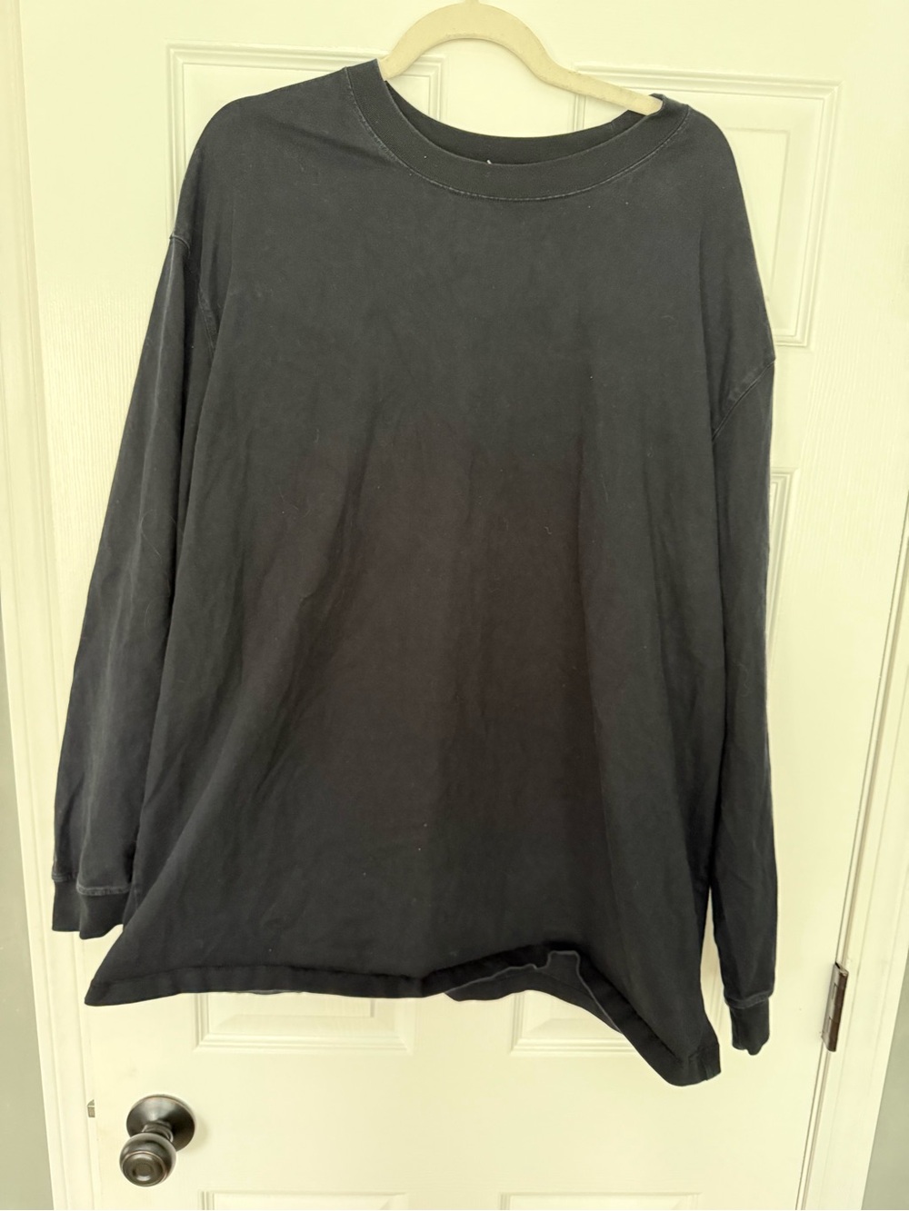 Skims 100% cotton black long sleeve - size XL